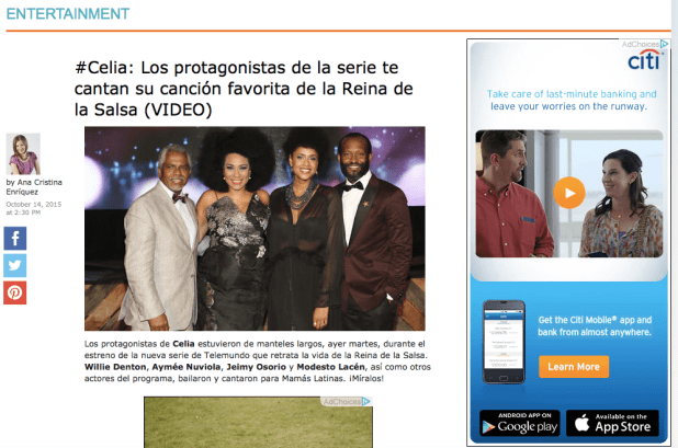 Serie Celia de Telemundo